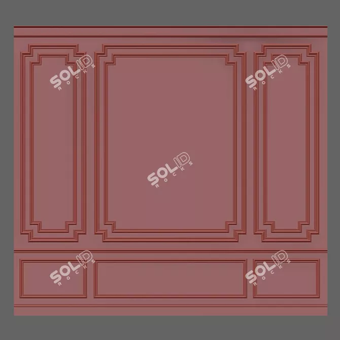 3D Wall Moulding Enhancement 3D model image 2