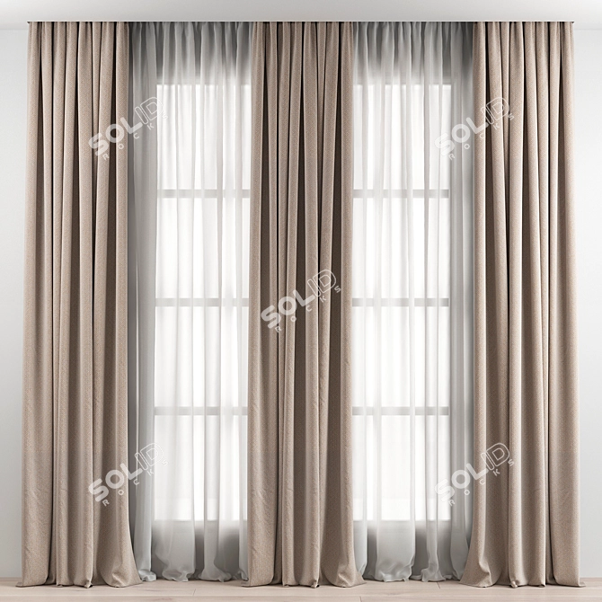 Elegant Drapery: Perfect for Your Home 3D model image 1