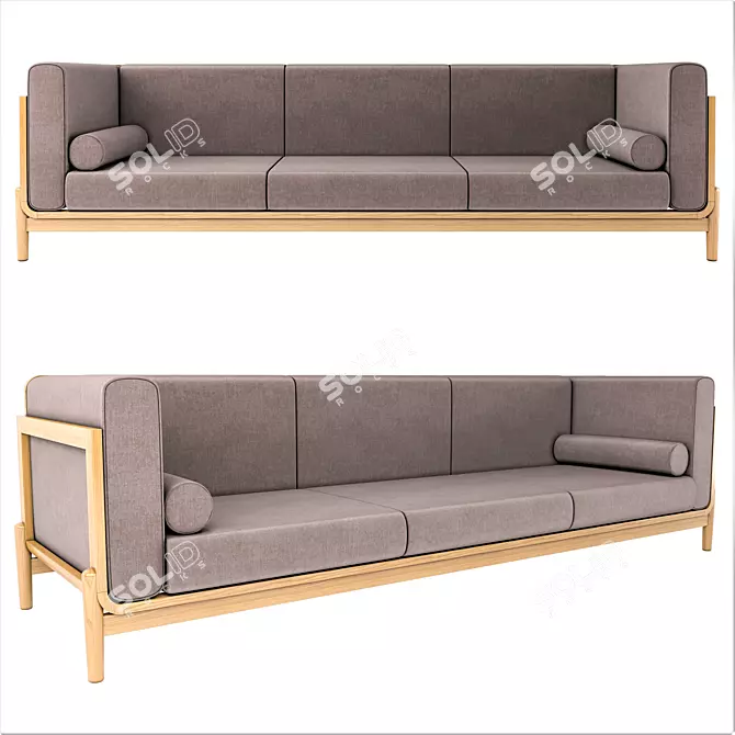 Modern Wind Sofa in 260x82x74 cm 3D model image 1