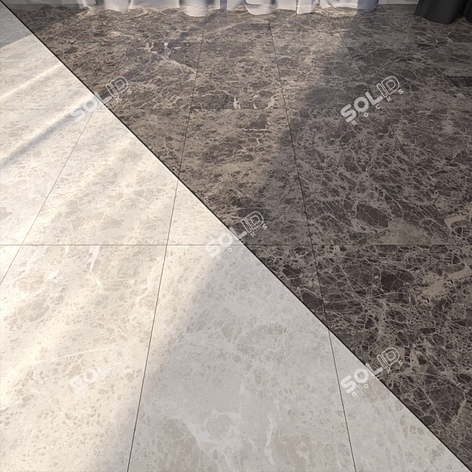 Luxury Marble Floor Tiles 3D model image 1