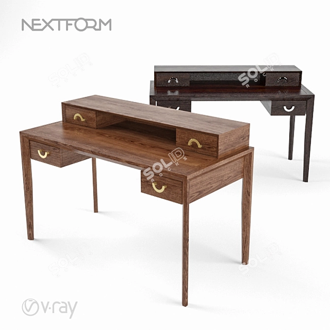 Toscana Nextform Desk with Drawers 3D model image 1