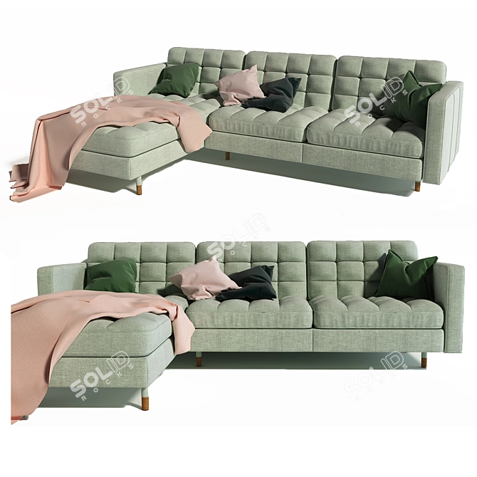 Luxurious Landskrona Sofa: Comfy and Stylish 3D model image 1