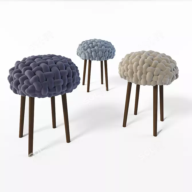 Woven Seat Chair 3D model image 1