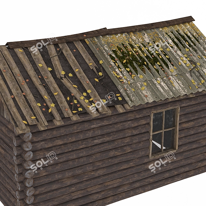 Forgotten Hunter's Forest Cabin 3D model image 2