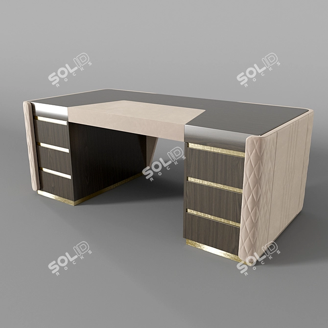 Elegant Pregno Vendome Office Desk 3D model image 2