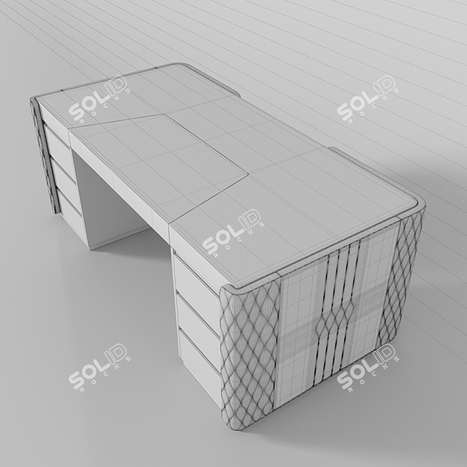 Elegant Pregno Vendome Office Desk 3D model image 3