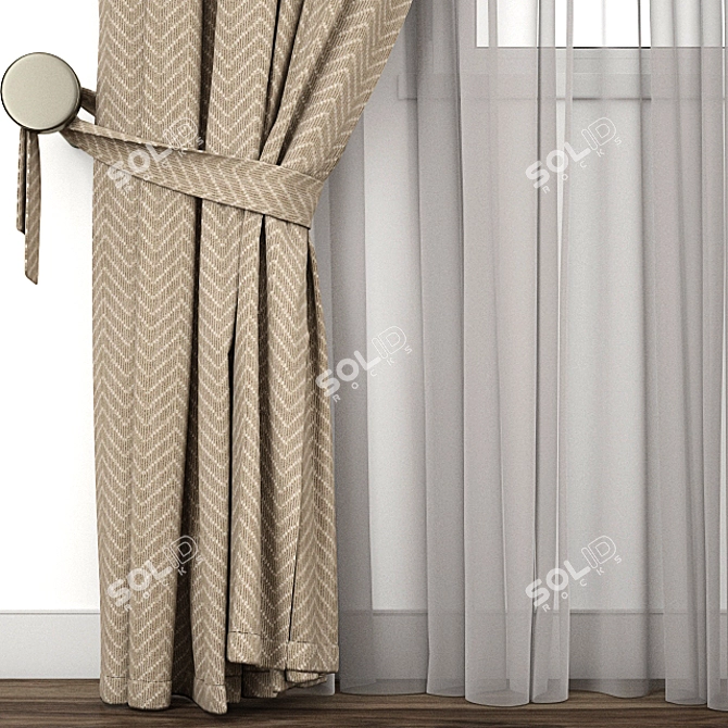 Detailed Curtain Model | 3DS Max, OBJ, Texture 3D model image 2