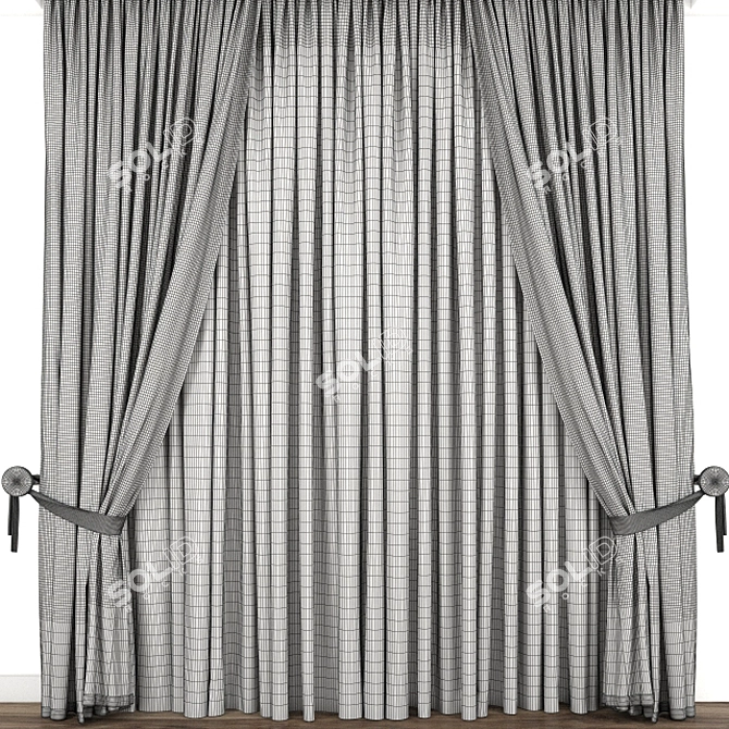 Detailed Curtain Model | 3DS Max, OBJ, Texture 3D model image 3