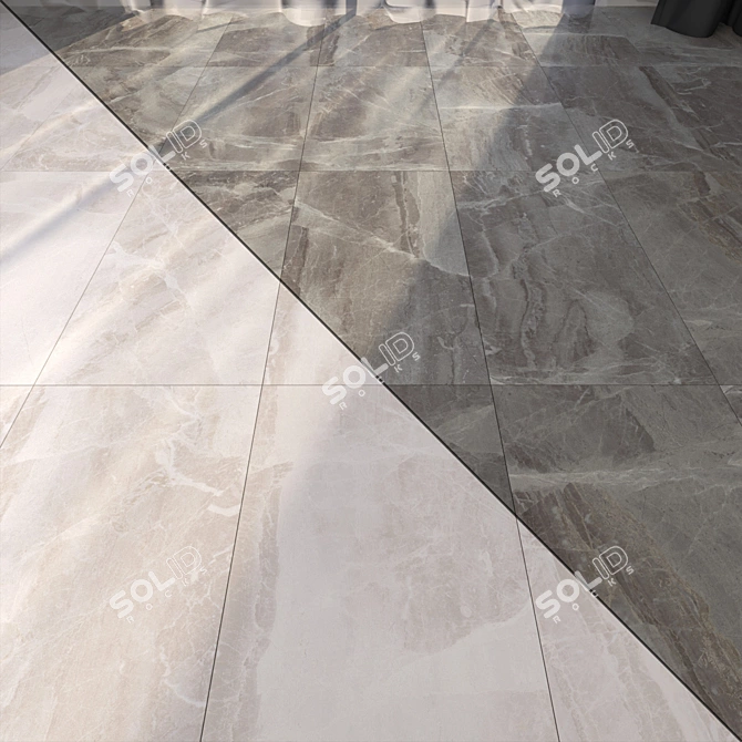 Luxury Marble Floor Tiles 3D model image 1