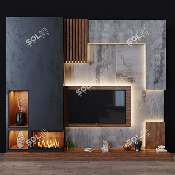 Modern TV Set with 31" Screen 3D model image 1