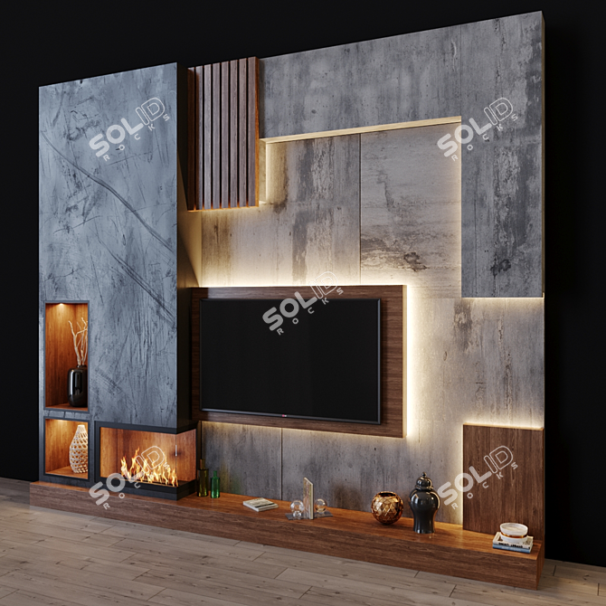 Modern TV Set with 31" Screen 3D model image 2