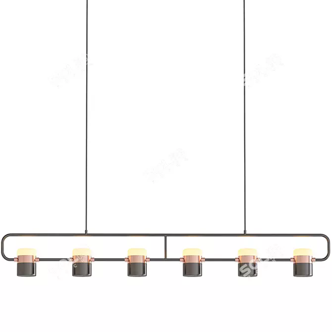 Elegant Ling PL6 Suspension: A Modern Illumination 3D model image 1