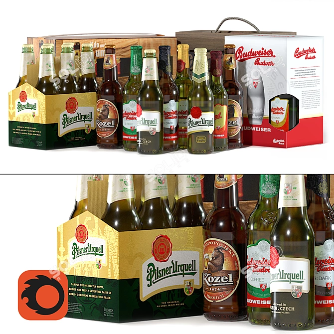 Czech Beer Variety Pack 3D model image 1