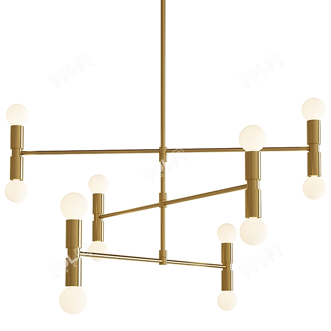 Modern and Chic: Atomium Pendant Light 3D model image 1
