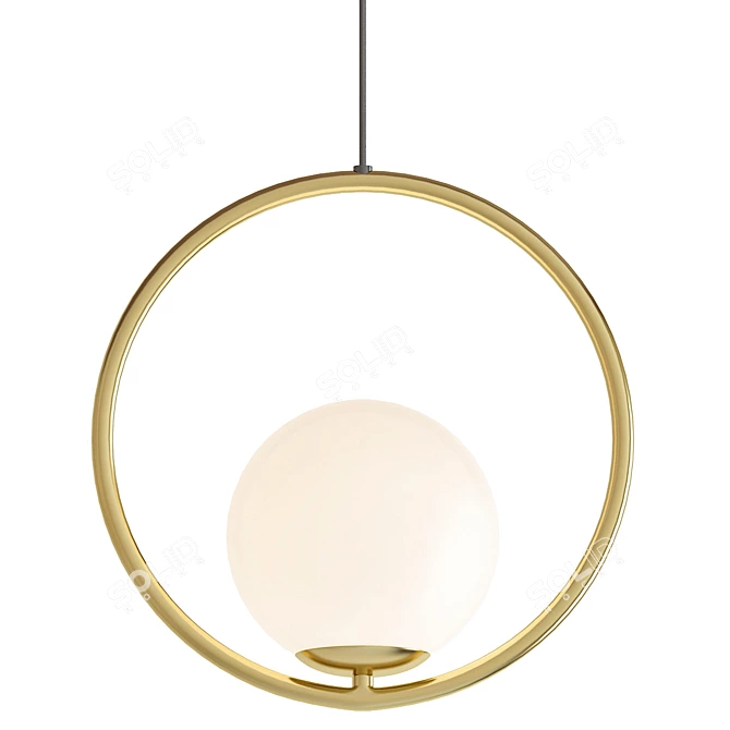 Minimalist Pendant Light: Pentand B.LUX Circle 3D model image 1