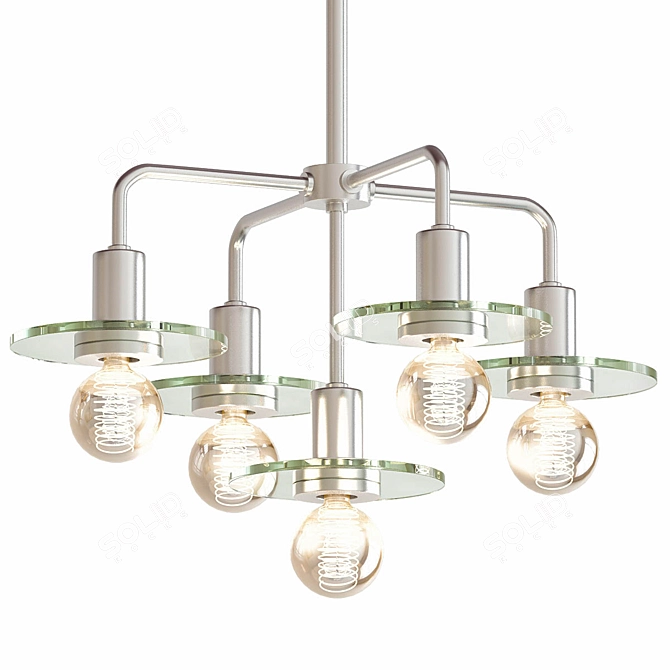 Modern Sputnik Chandelier - Refined Elegance 3D model image 1