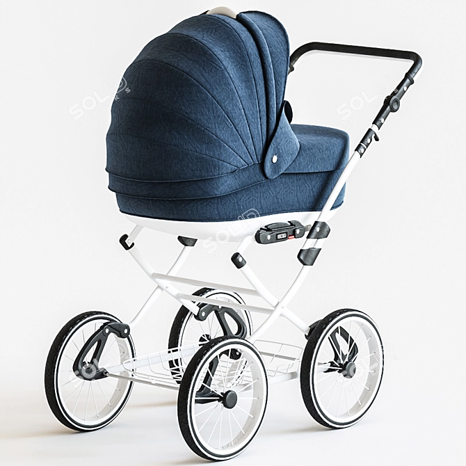 Santana Deluxe: Stylish and Spacious Baby Stroller 3D model image 2