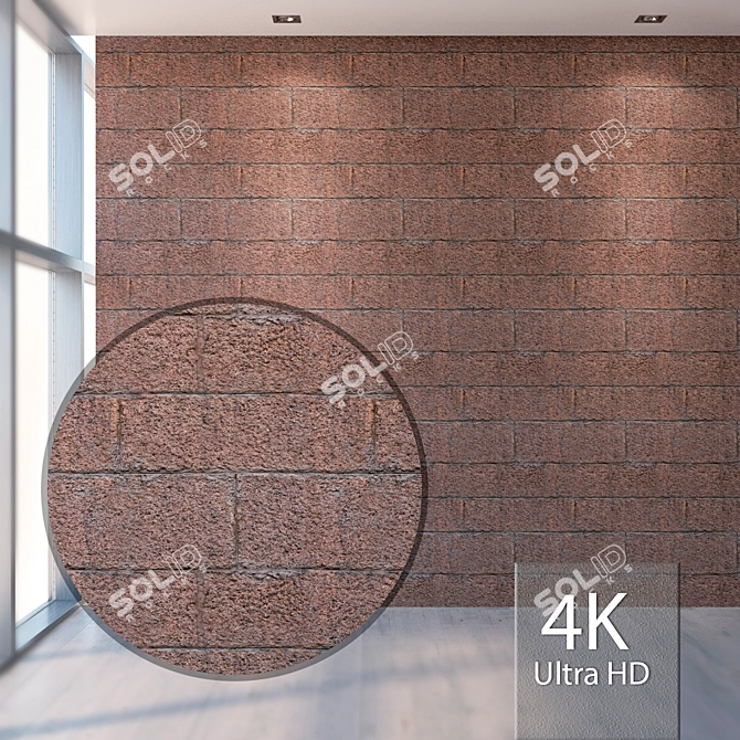 Seamless Stone Block Texture 3D model image 1