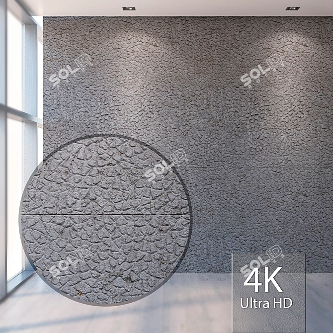 Seamless Stone Gray Texture 3D model image 1