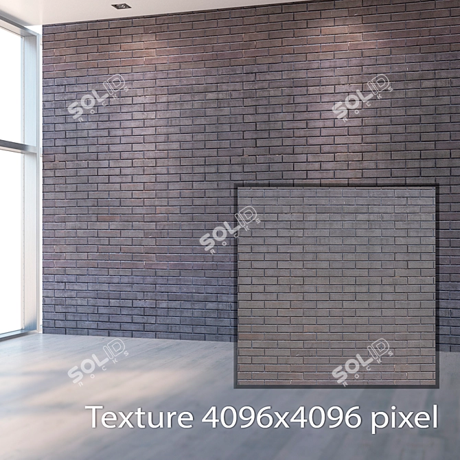 Seamless Brick Texture 3D model image 2