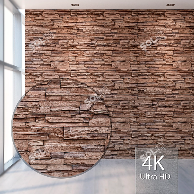 Seamless Natural Stone Texture 3D model image 1