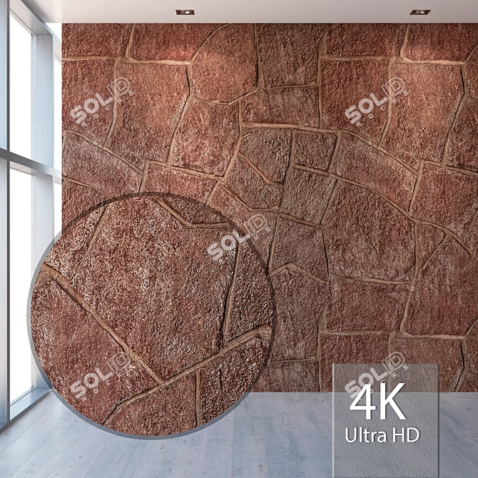 Seamless Natural Stone Texture 3D model image 1