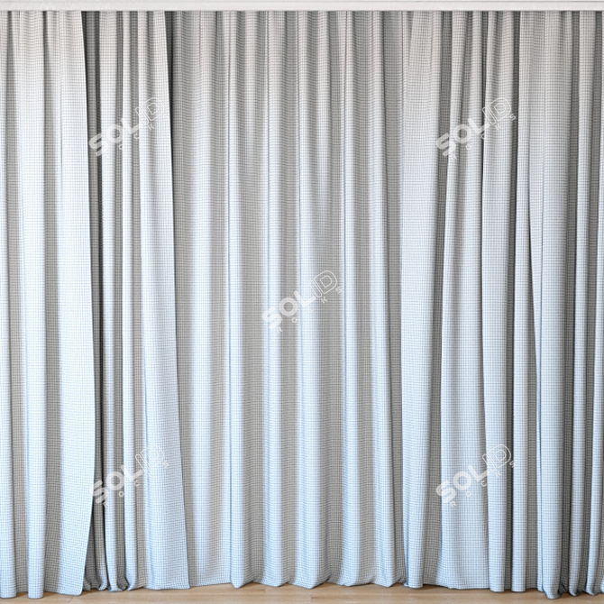 Elegant Curtains Set | ROHI Topia Collection 3D model image 3