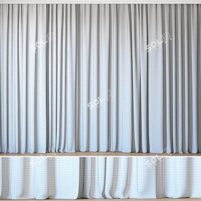 ROHI Topia Curtains with Tulle | Elegant Window Treatment 3D model image 3