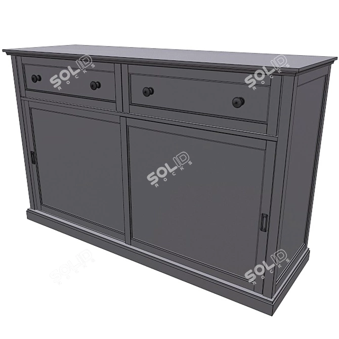 Elegant MALSJÖ Sideboard: Stylish Storage Solution 3D model image 2