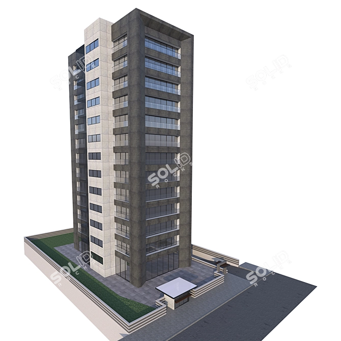 Urban Essence: Exterior City Building 3D model image 3