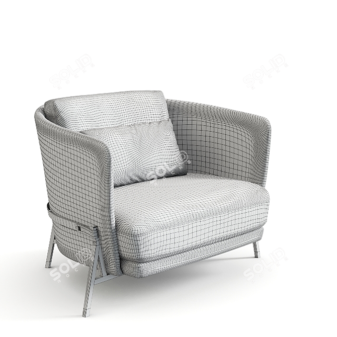 Elevated Comfort: Arflex CRADLE Chair 3D model image 3