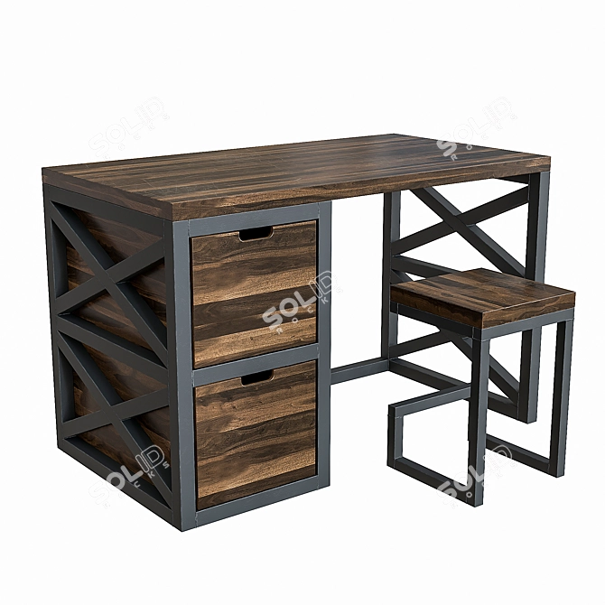 Executive Marshal Writing Desk 3D model image 1