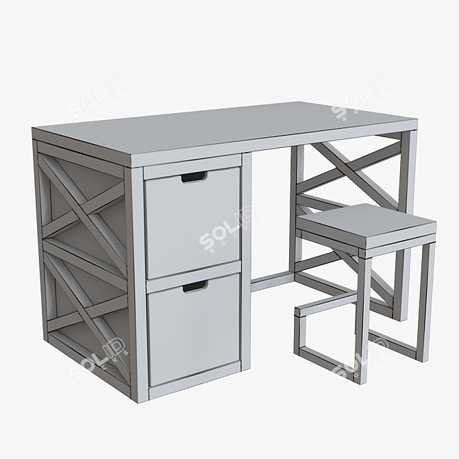 Executive Marshal Writing Desk 3D model image 3