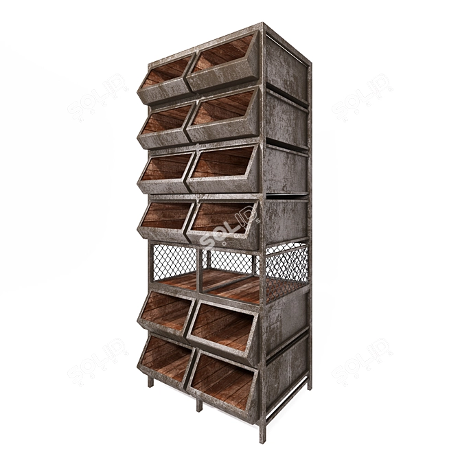 Industrial Storage Cabinet 3D model image 2