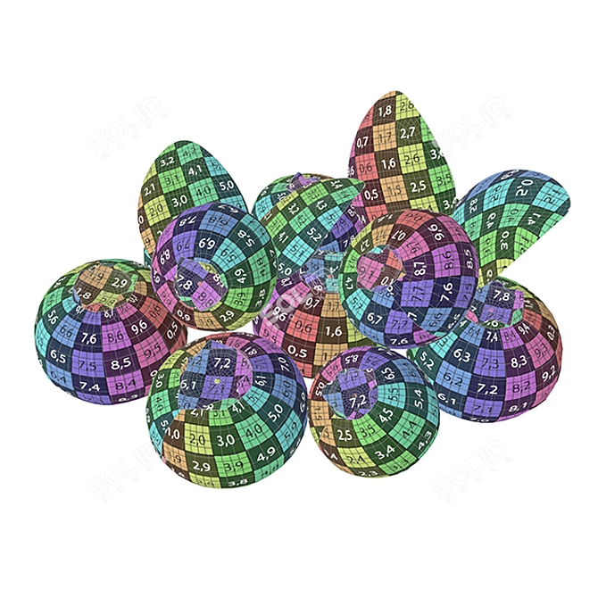 Blueberry Polygons: 28332 5.2cm x 4.19cm x 2.5cm 3D model image 2