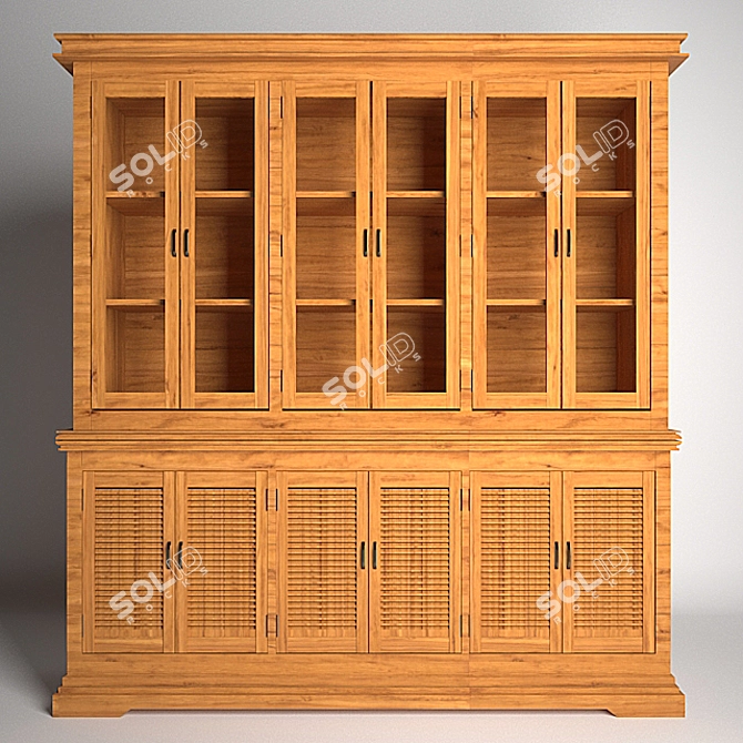 Modern Archive Sideboard 3D Model 3D model image 1