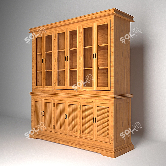 Modern Archive Sideboard 3D Model 3D model image 2