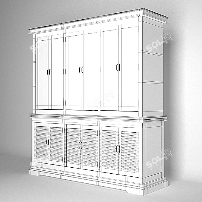 Modern Archive Sideboard 3D Model 3D model image 3