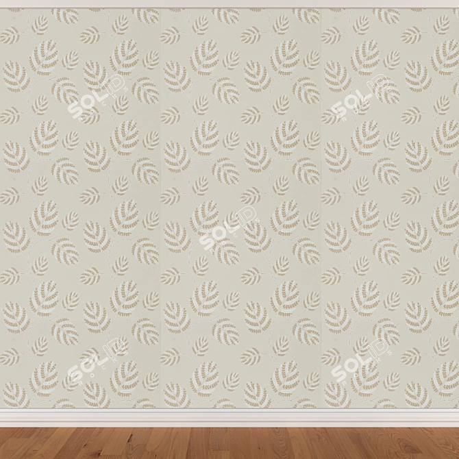 Seth 72 Wallpaper Set: Seamless Textures in 3 Colors 3D model image 3