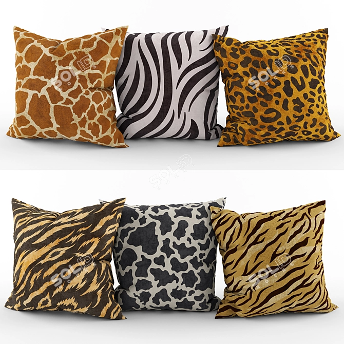 Decorative Pillows: Animals Collection (50x50cm) 
 Adorable Animal-Inspired Cushions! 3D model image 1