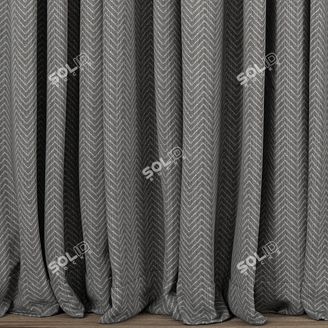 Elegant Curtain Design 3D 3D model image 2