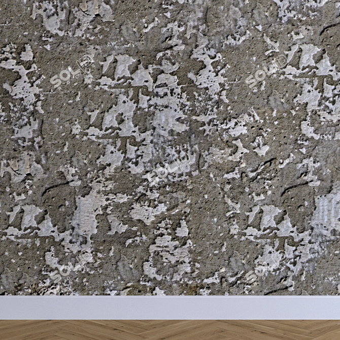 Seamless Plaster Wall Texture 3D model image 2