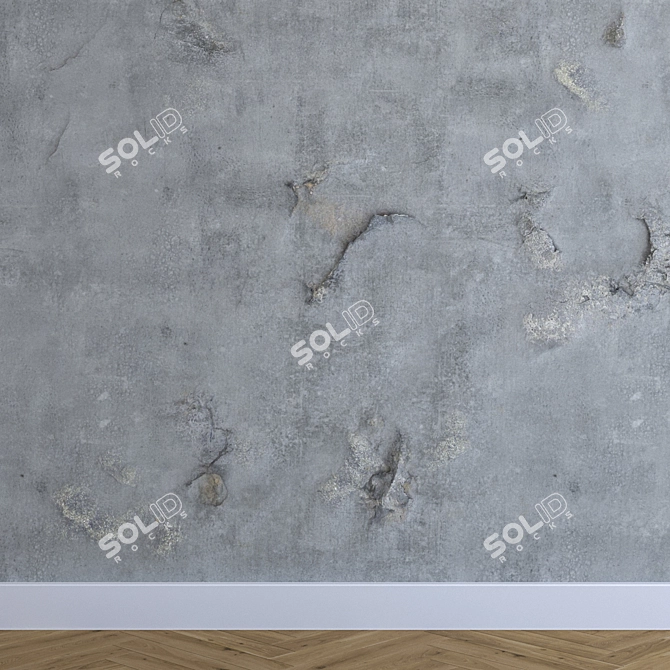 Textured Plaster Wall 4K 3D model image 2