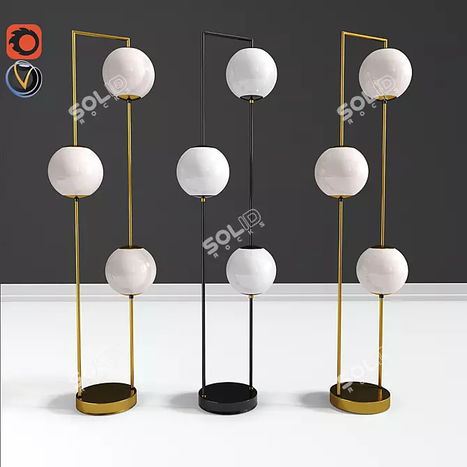 Cosmos Floor Lamp: Exceptional Lighting Design 3D model image 1