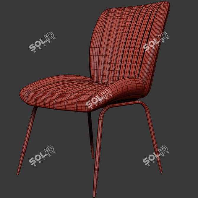 Lilac Velvet Occasional Chair 3D model image 3