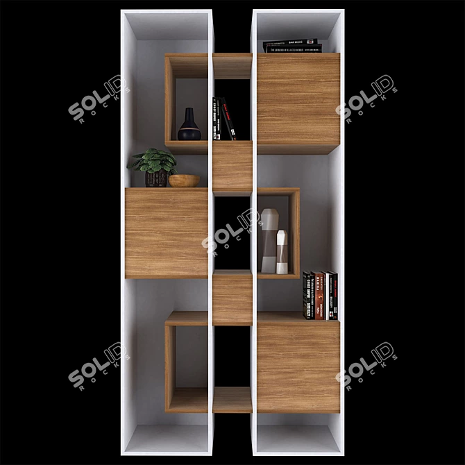 Modern Bookcase Abaco: Stylish Storage Solution 3D model image 1