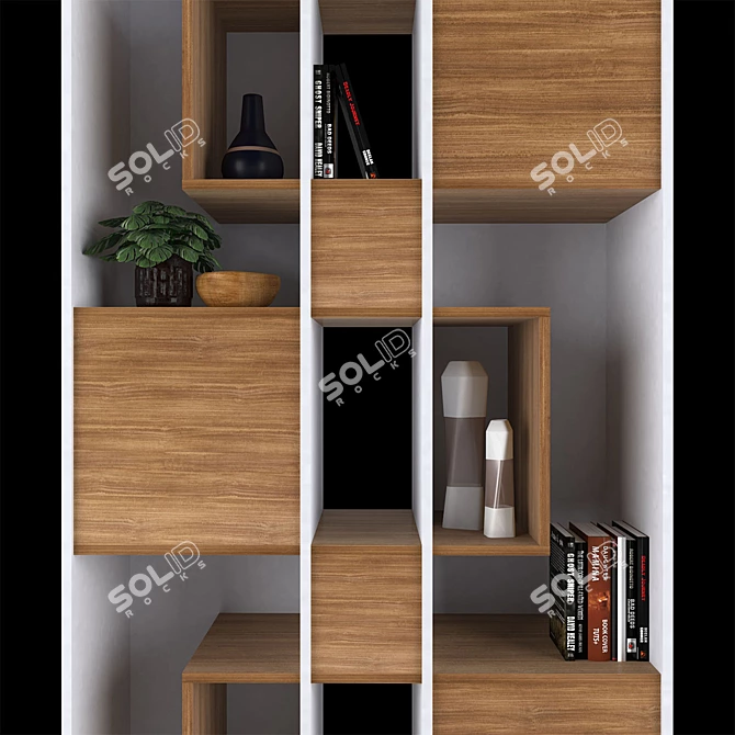 Modern Bookcase Abaco: Stylish Storage Solution 3D model image 2