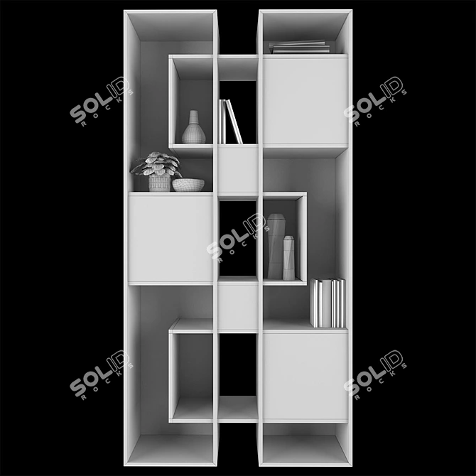 Modern Bookcase Abaco: Stylish Storage Solution 3D model image 3