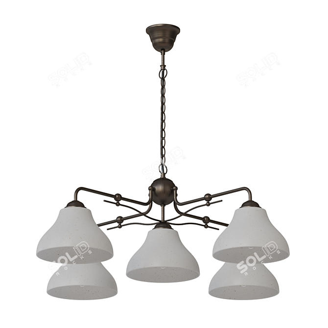 Modern Tetro Ceiling Light 3D model image 1
