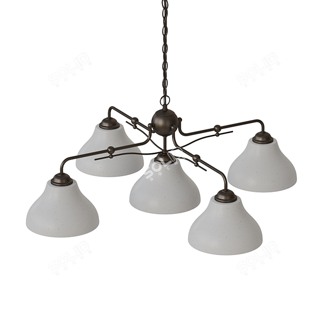 Modern Tetro Ceiling Light 3D model image 2